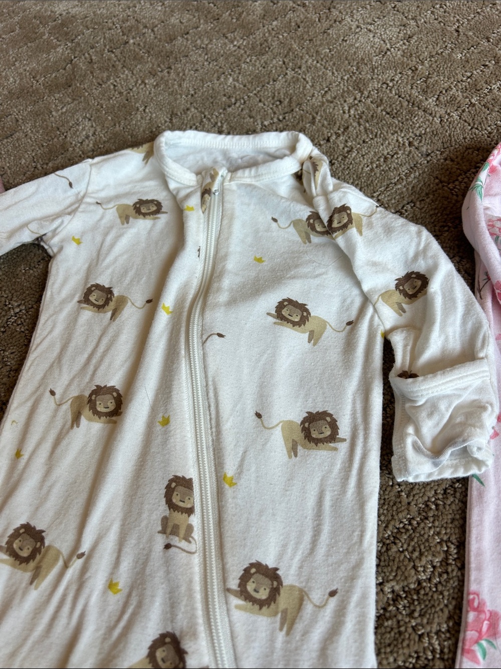 BAMBOO Pink Floral Zip Footie One-Piece - Picture 3 of 13